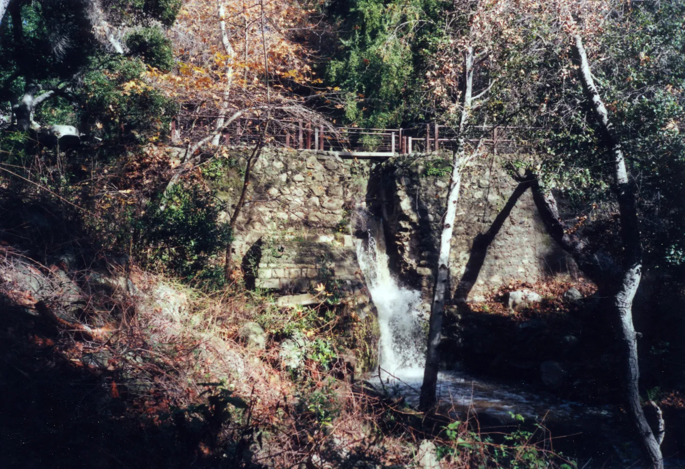 Waterfall at Mission Dam after rainstorm