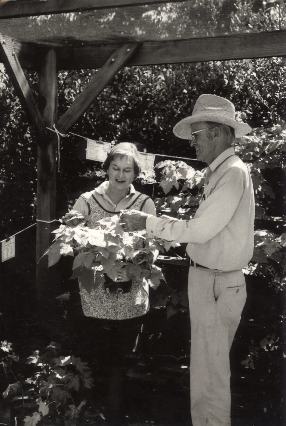 Garden Growers Volunteer and Botanic Garden Trustee Lila Sexton and Dara Emery, Horticulturist