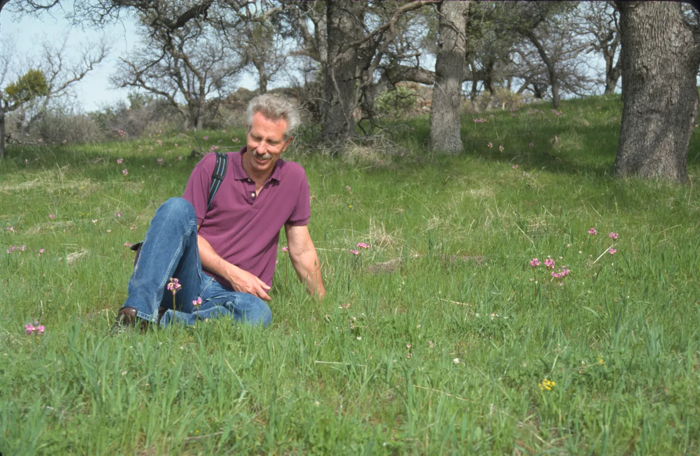 Dick Turner with Dodecatheon