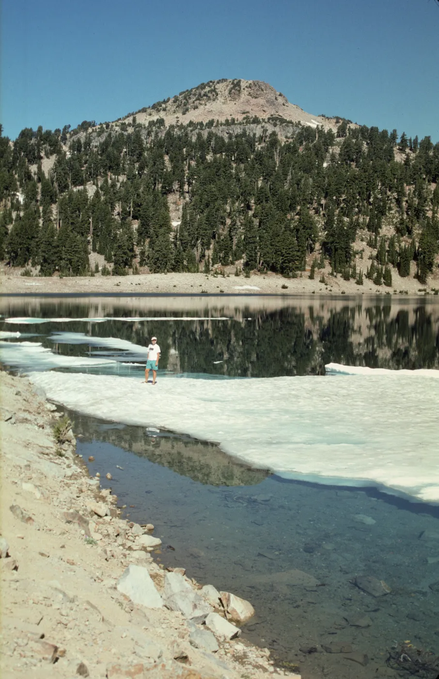 snow fed lake, Lassen Volcanic National Park