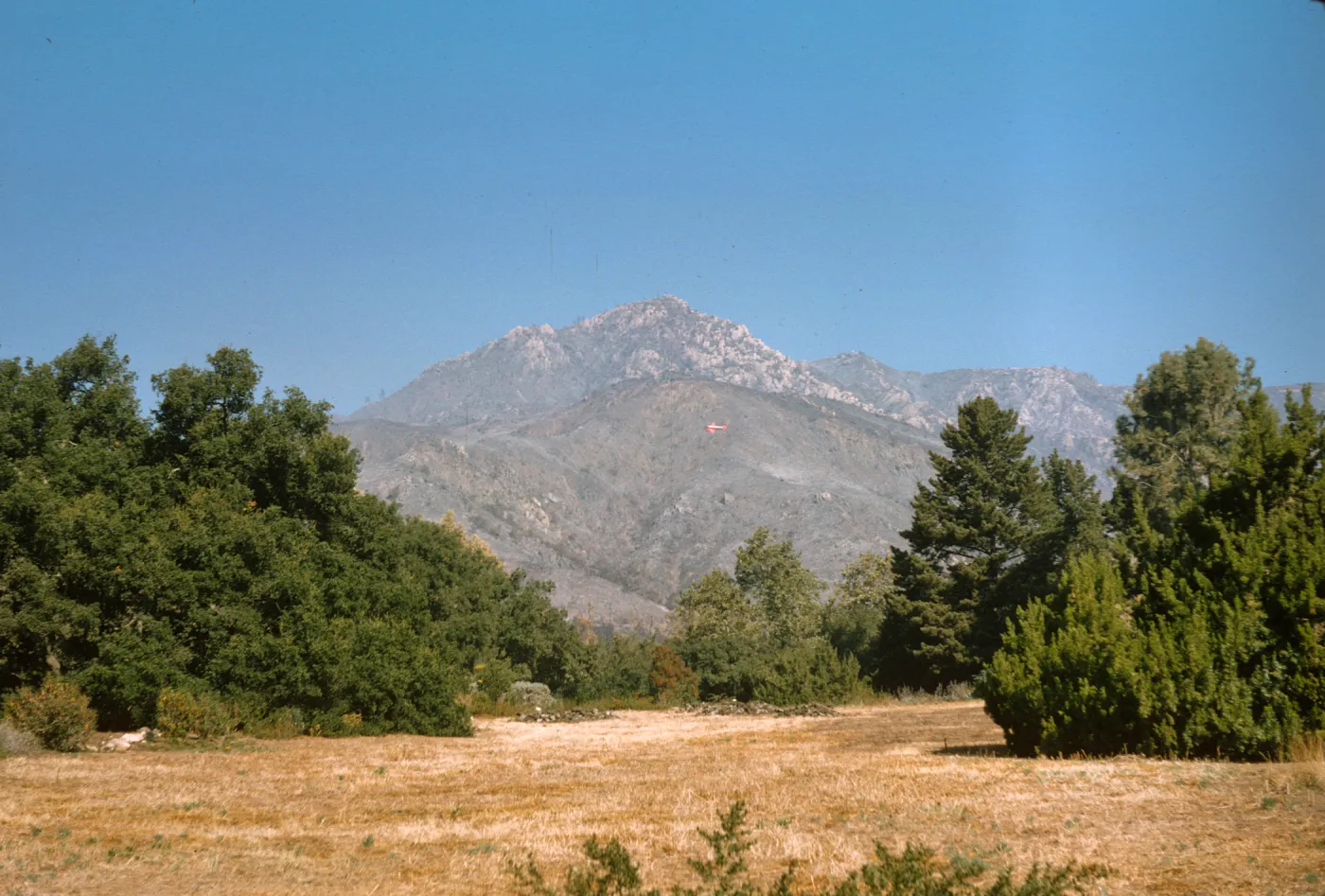 Coyote Fire aftermath from Santa Barbara Botanic Garden Meadow