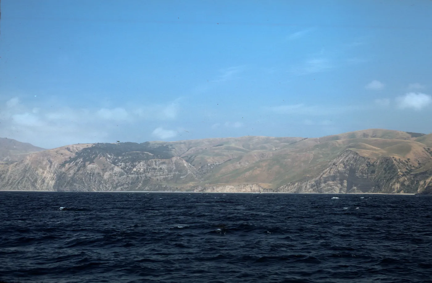 Santa Cruz Island from boat