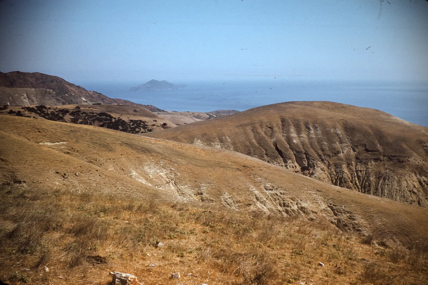 Above China Harbor on Santa Cruz Island Looking Toward Big Anacapa Island