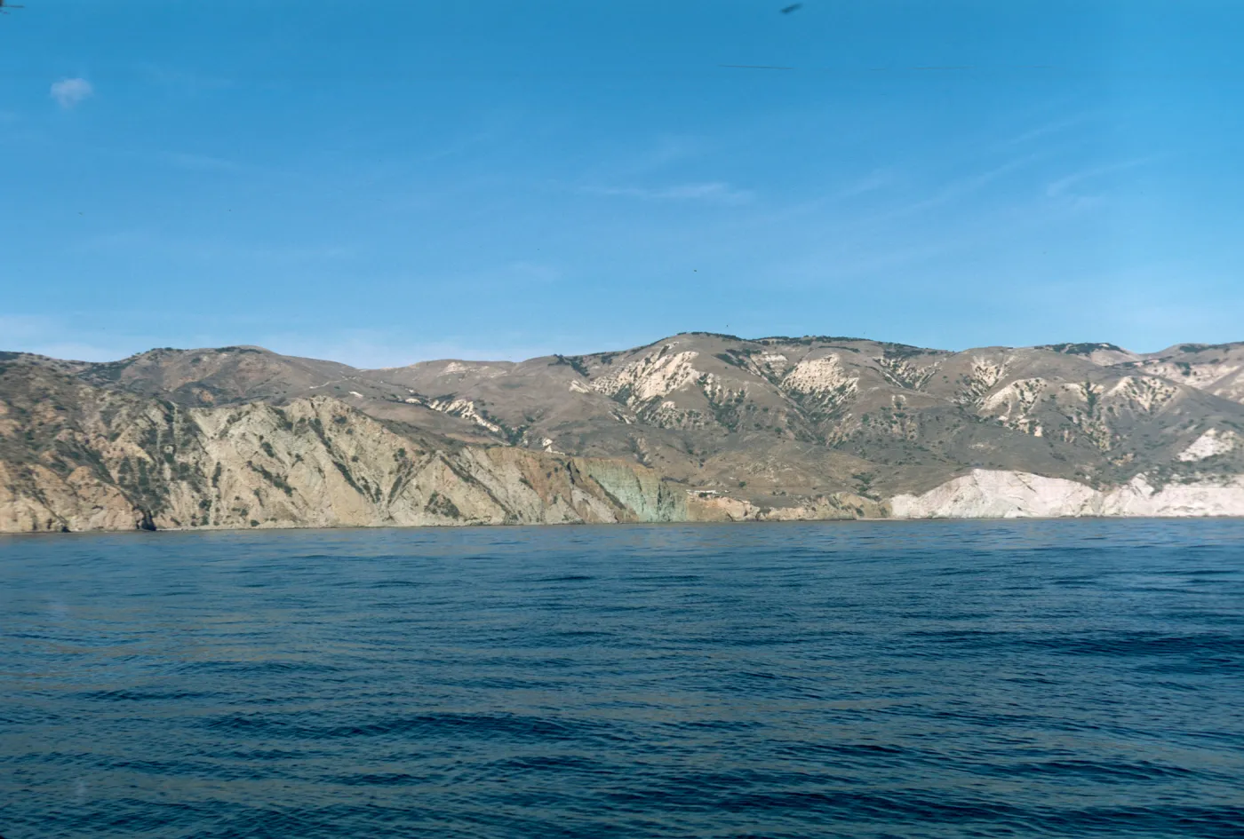 Valley Anchorage, Santa Cruz Island 1973, from boat