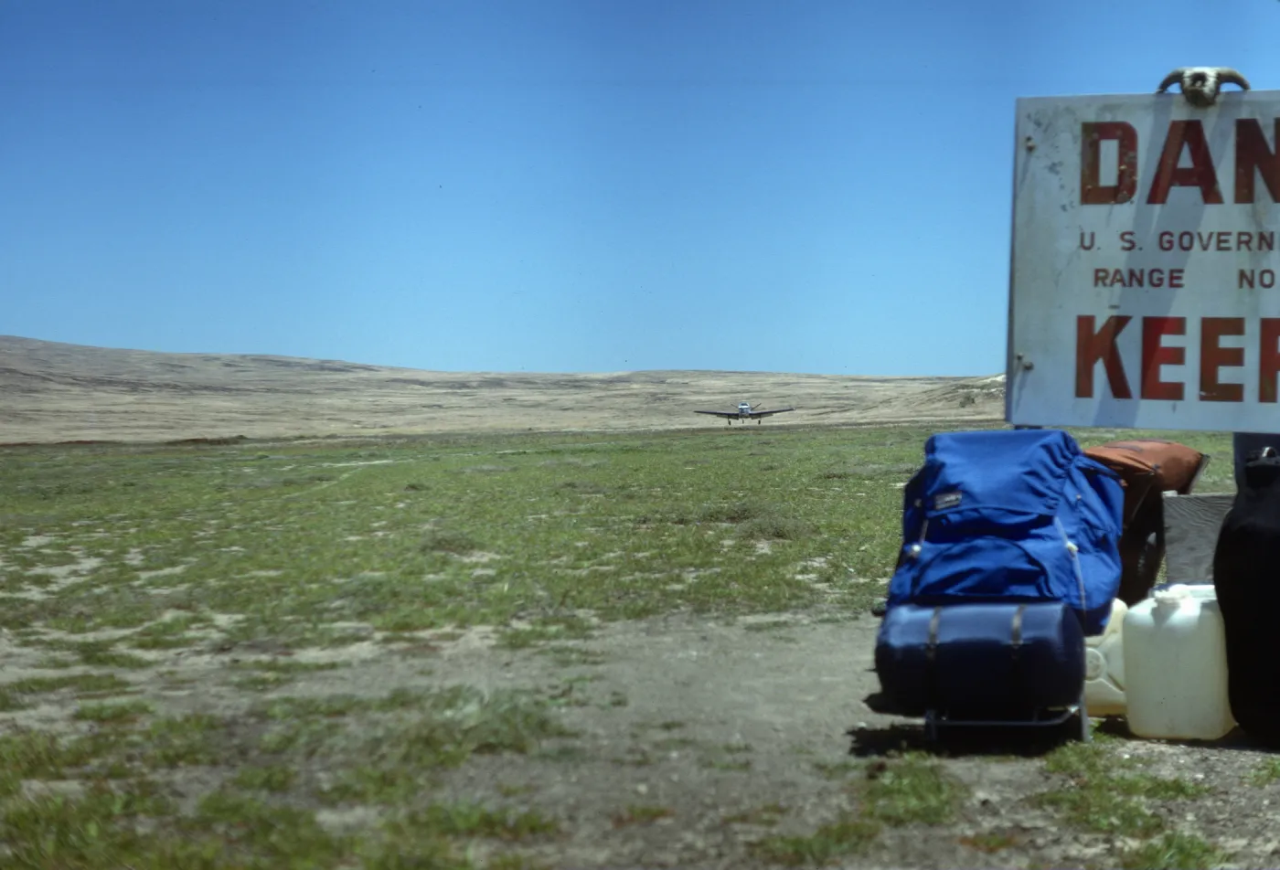 airplane, Dry Lake Airstrip onSan Miguel Island