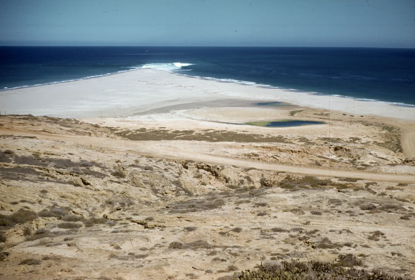 sand spit at south end of San Nicolas Island