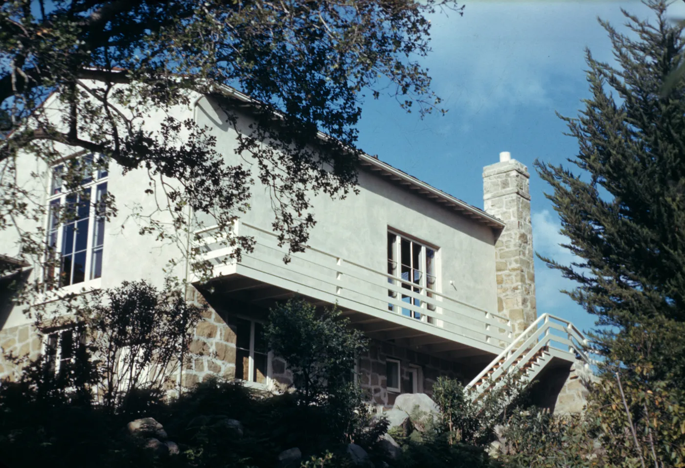 view up to Blaksley Library from Arroyo Section