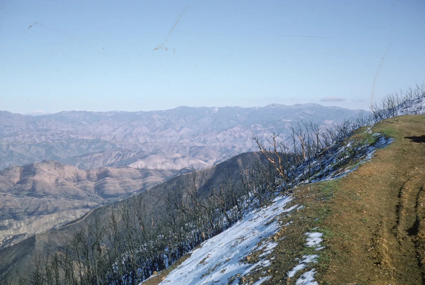 snow, burn area, Camino Cielo