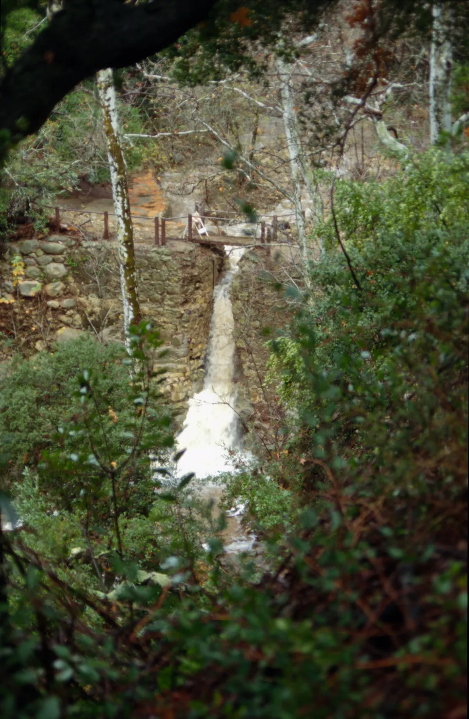 Mission Creek flooding through the Mission Dam