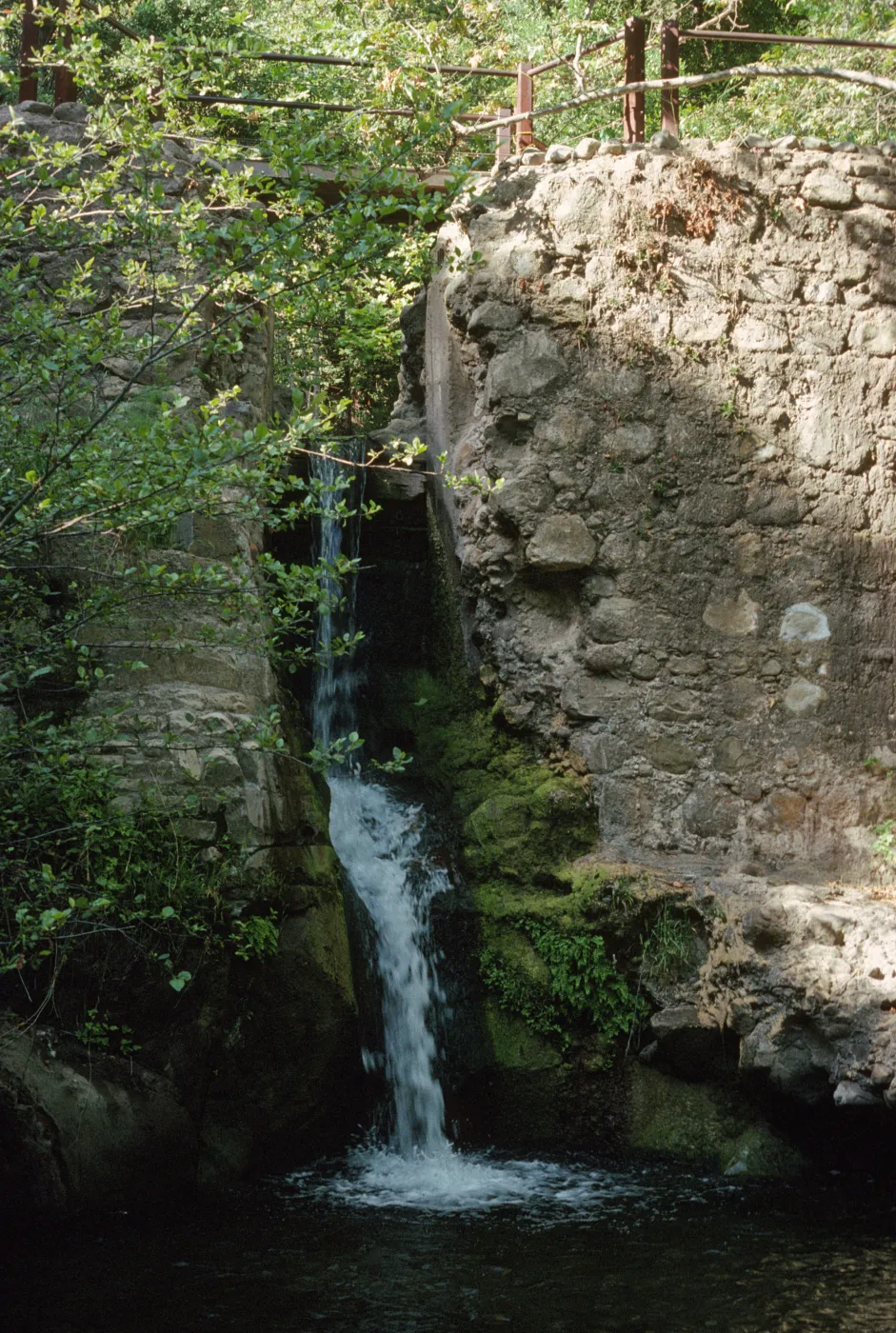 Mission Creek waterfall at the Mission Dam