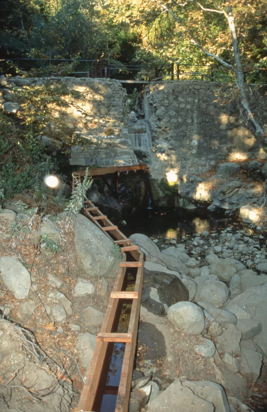 redwood flume, Mission Dam