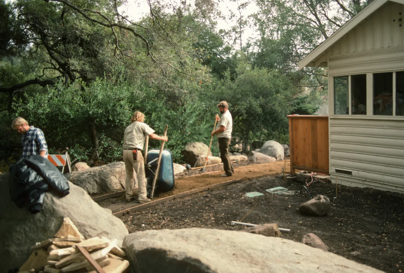 SBBG Home Demonstration Garden construction
