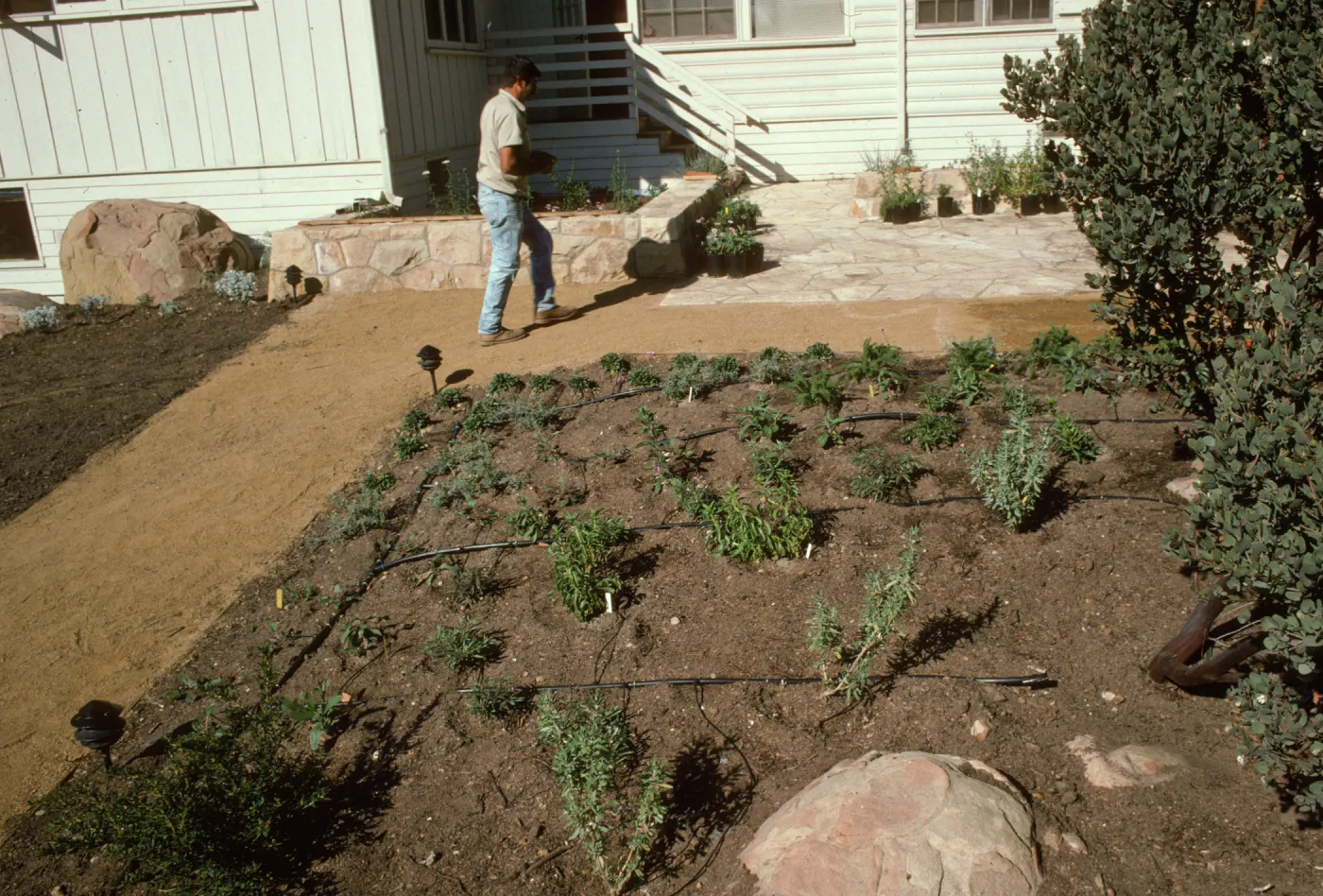 SBBG Home Demonstration Garden construction