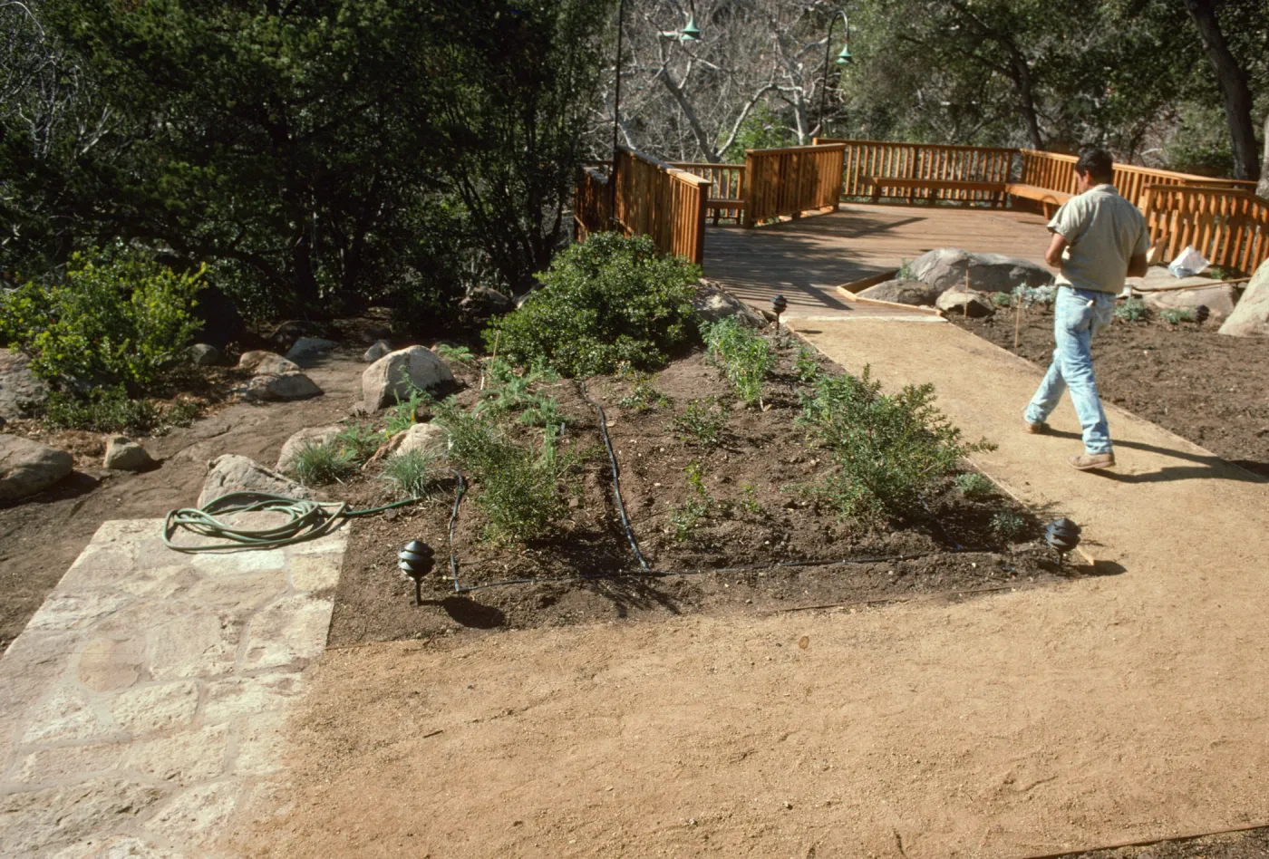SBBG Home Demonstration Garden construction