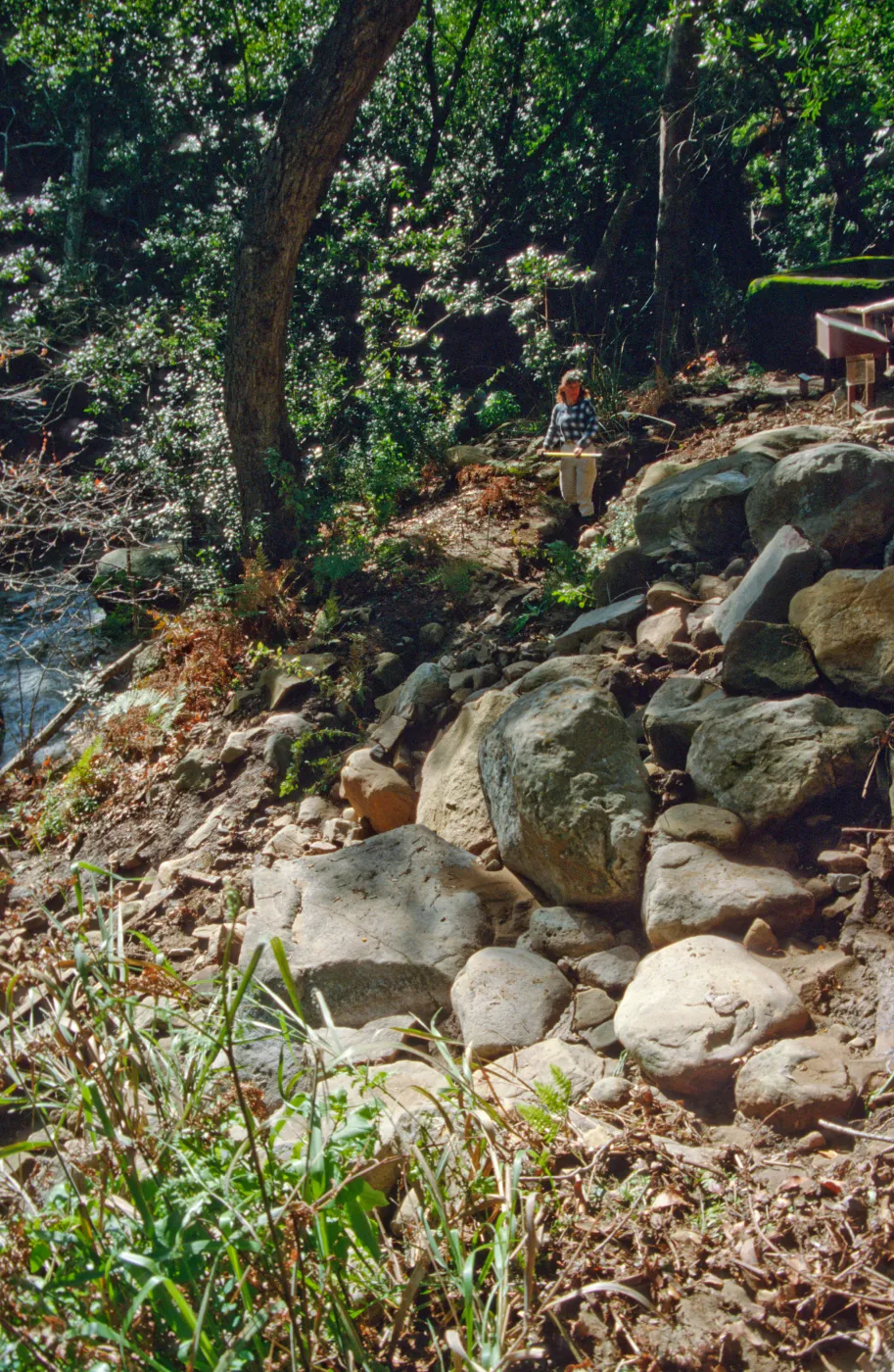 Mission aqueduct to southwest side of Mission Dam