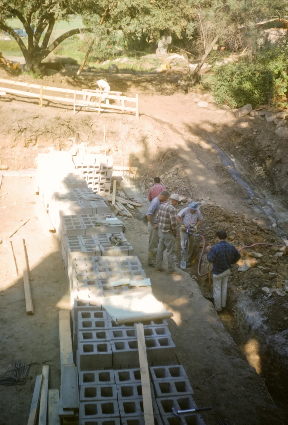 North Wing Construction, cinder blocks