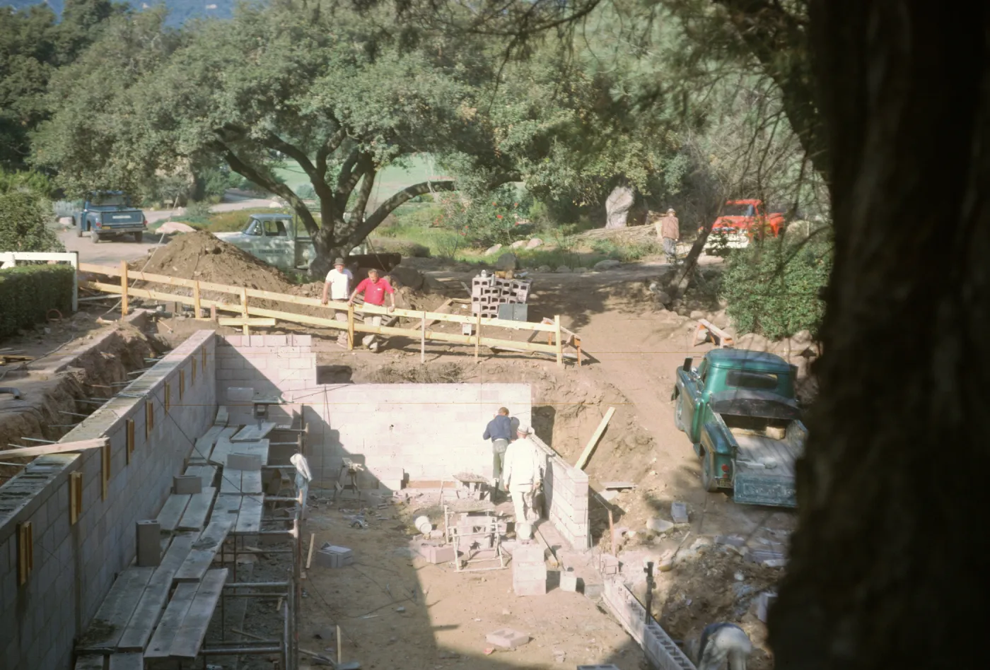 North Wing Construction, cinder blocks