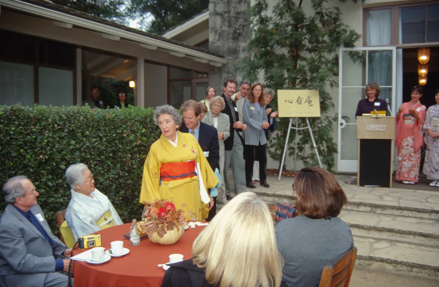 Tea House event in the Courtyard, Blaksley Library, 2000