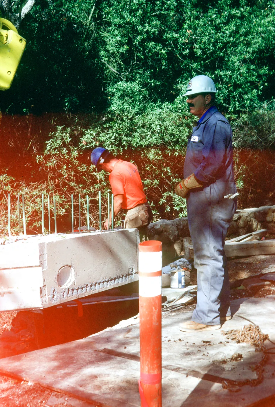 bridge construction on Mission Canyon Road