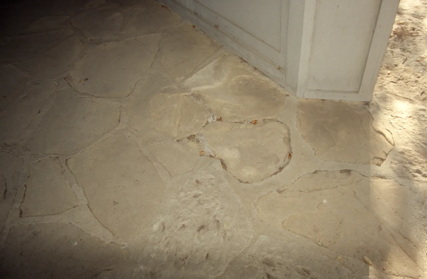 Stone floor in the Information Kiosk