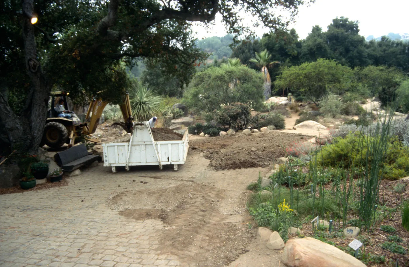 New pavered path at the Garden Entrance