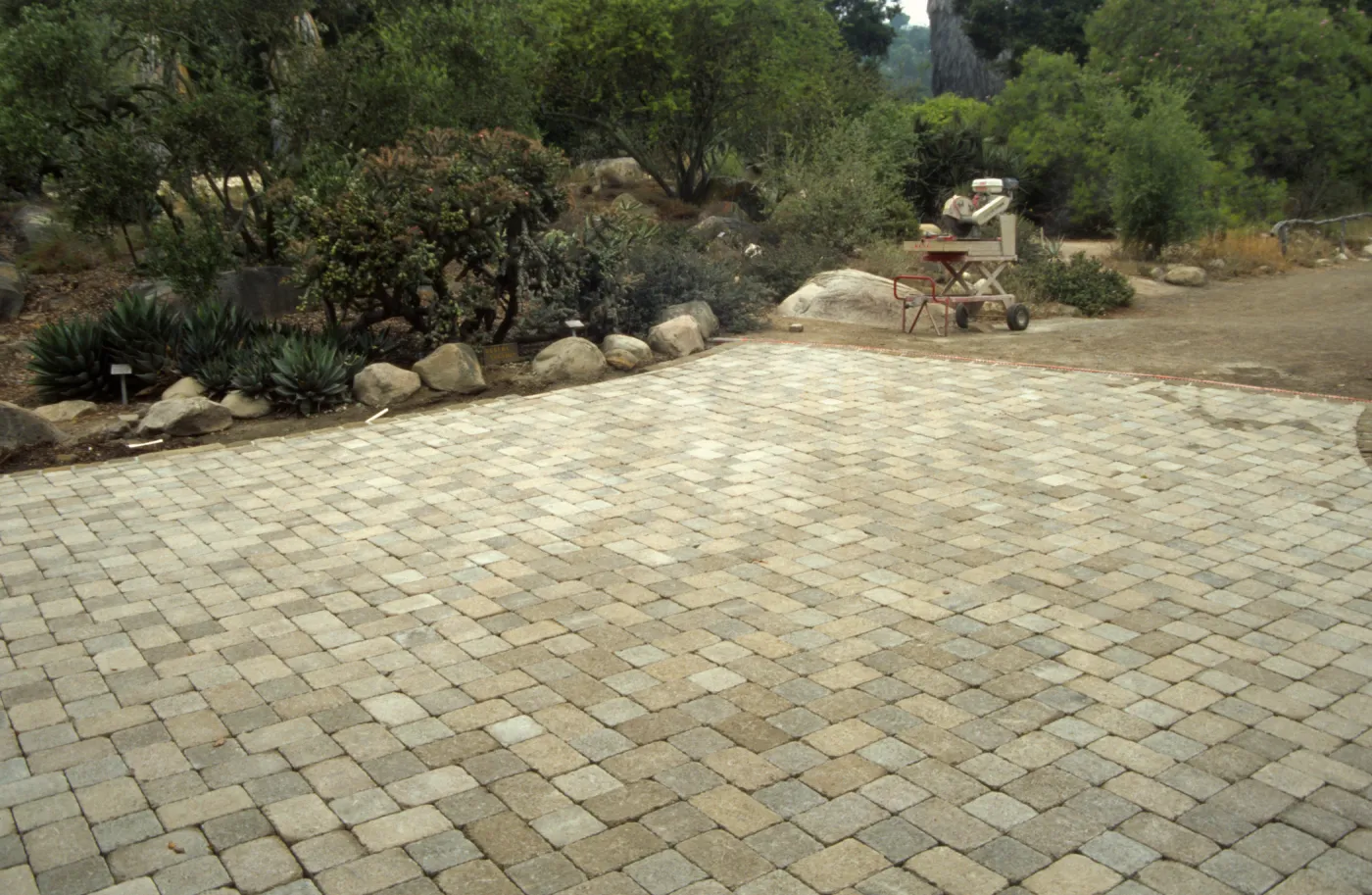 New pavered path at Garden Entrance