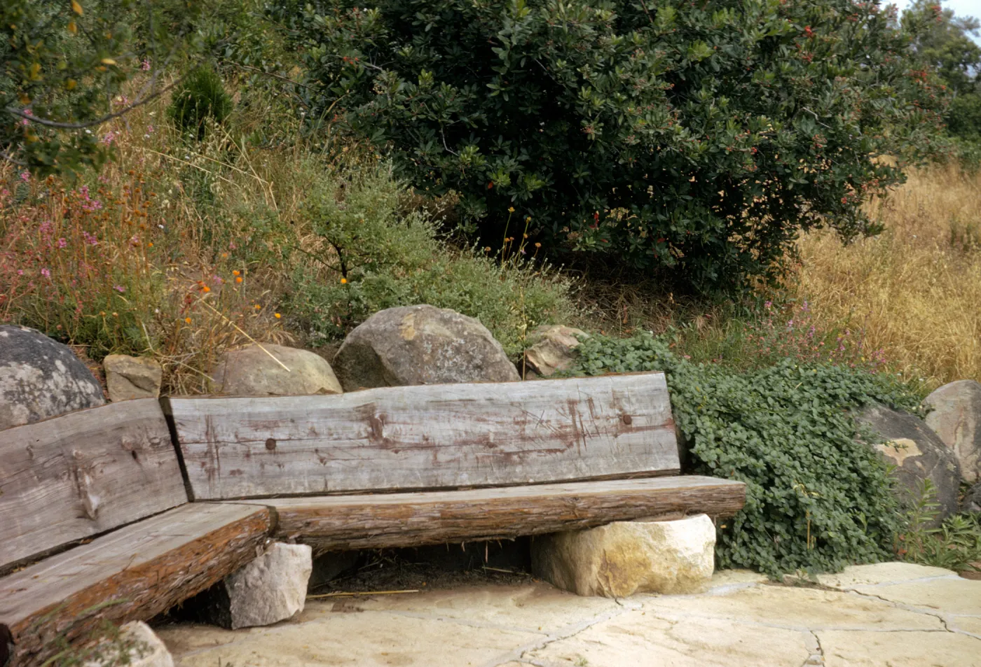 double wood bench on Porter loop Trail, Porter Bench