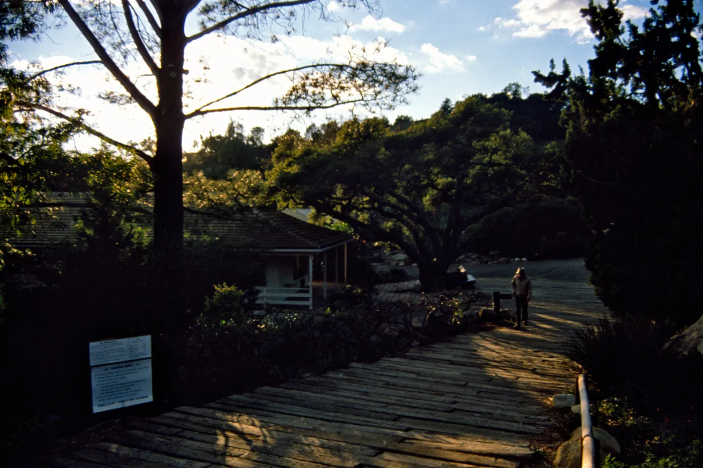 Entrance with railroad ties