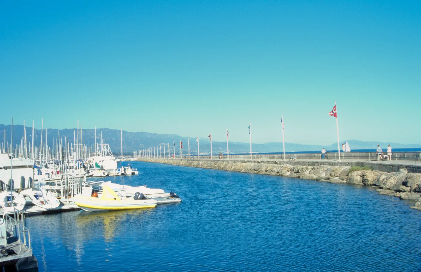 Avenue of Flags at Santa Barbara Harbor