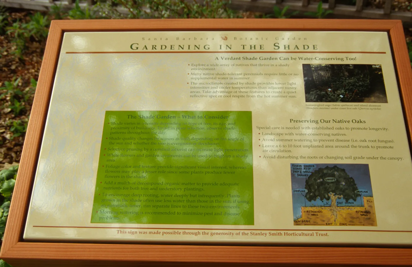 'Gardening in the Shade' Interpretive Panel, Home Demonstration Garden