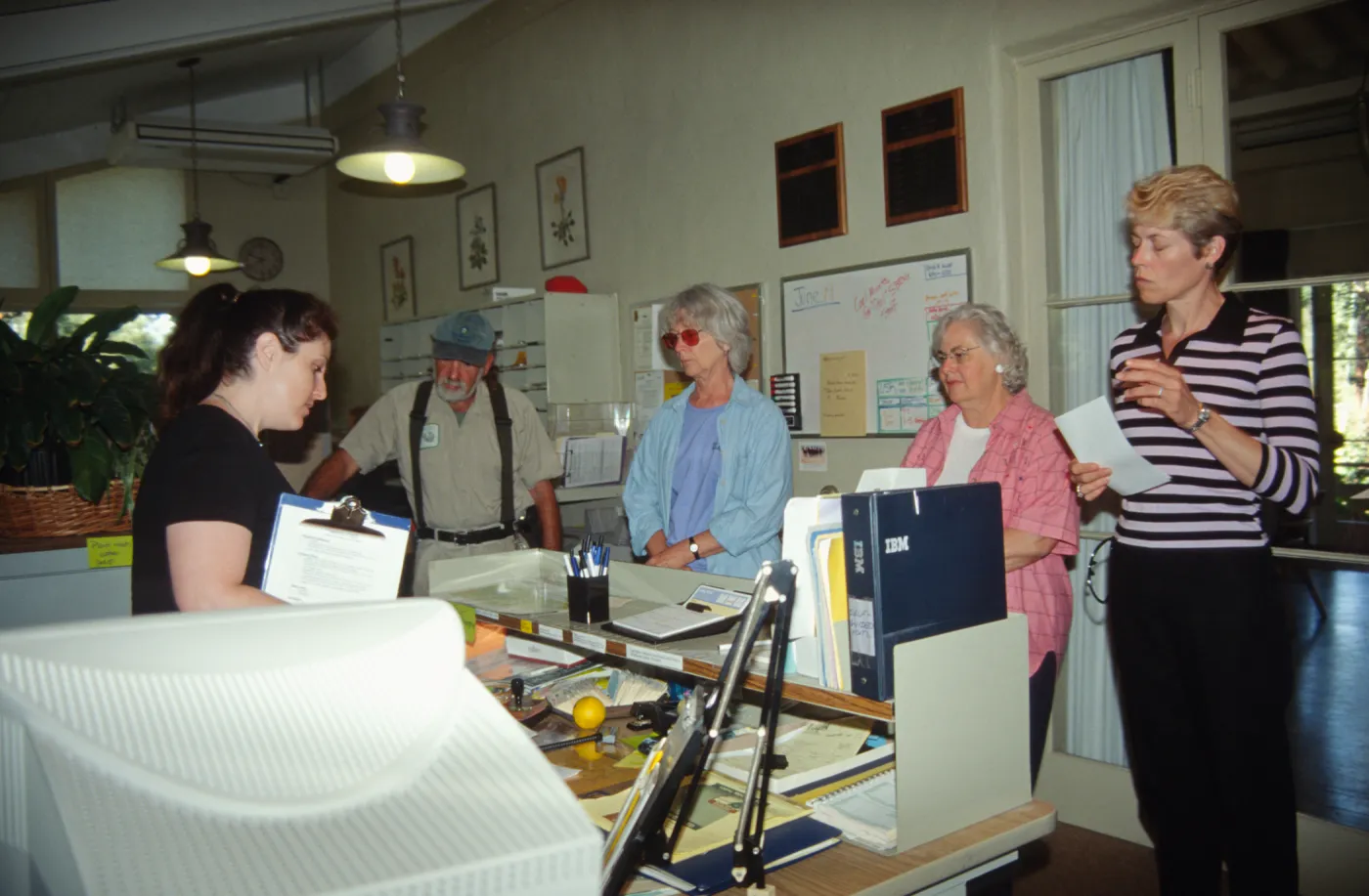 Garden fire drill, main office, SBBG staff emergency preparation exercise, Courtyard