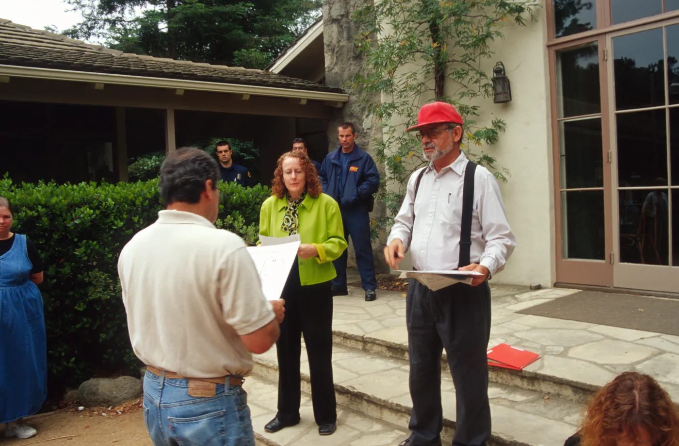 Fire Drill, SBBG staff emergency preparation exercise, Courtyard