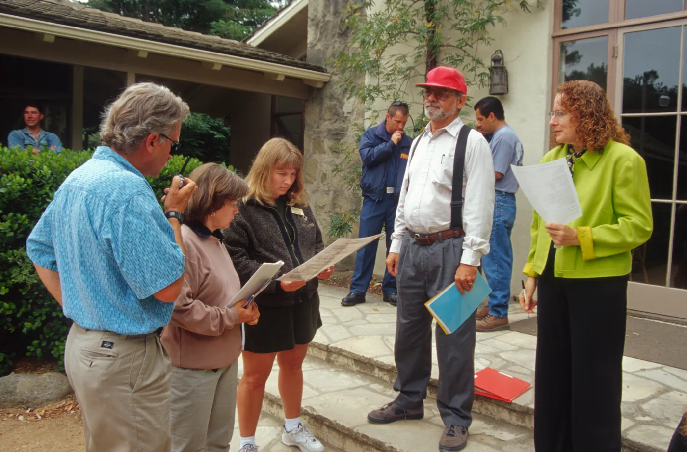 Fire Drill, SBBG staff emergency preparation exercise, Courtyard