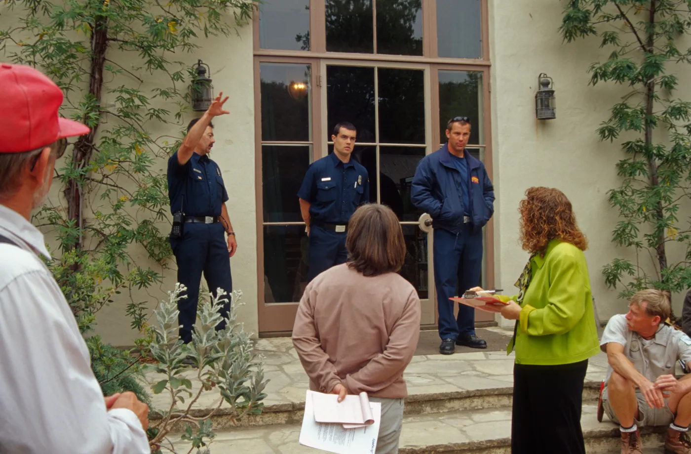 Fire Drill, SBBG staff emergency preparation exercise, Courtyard