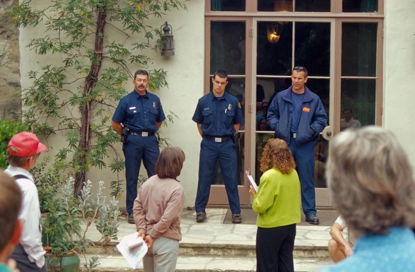 Fire Drill, SBBG staff emergency preparation exercise, Courtyard
