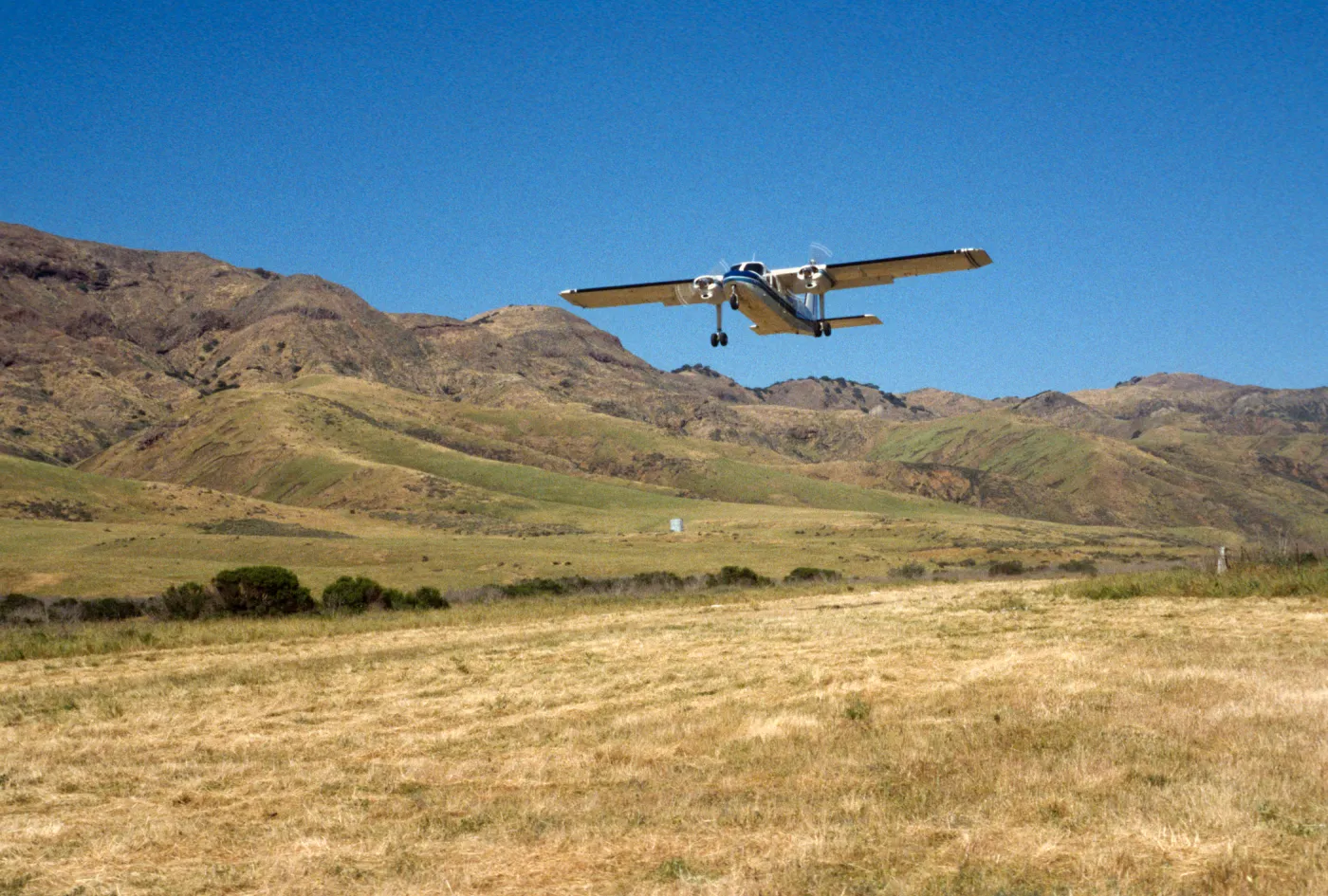 airplane at Christy airstrip, Santa Cruz Island