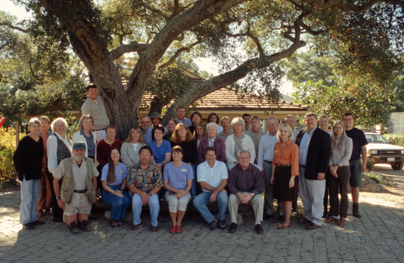 SBBG Staff Portrait 2002, under the entrance oak