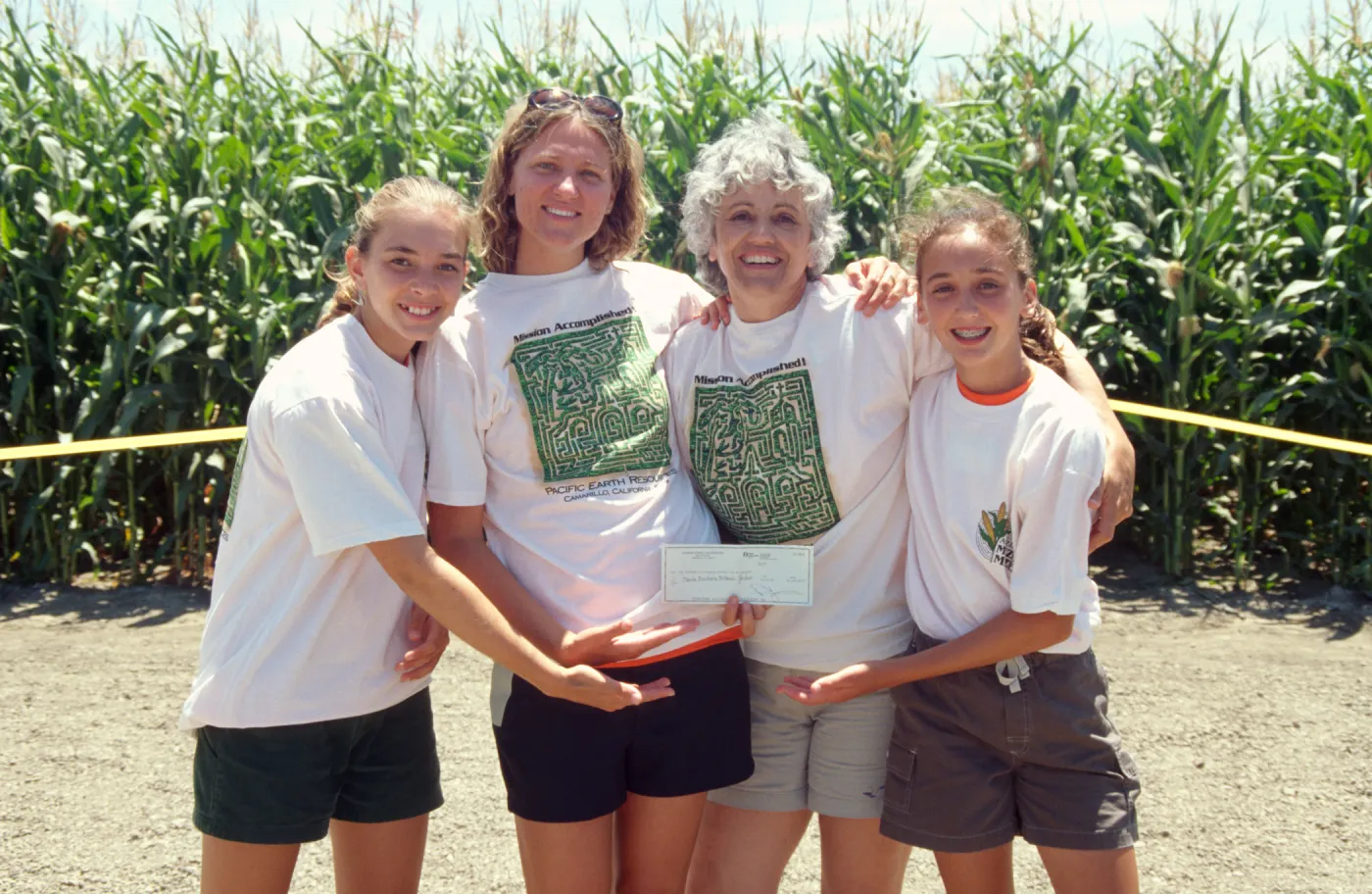 Nature Camp Poppy Power Team, Winners of Charity Challenge at Pacific Earth Resources Maize Maze