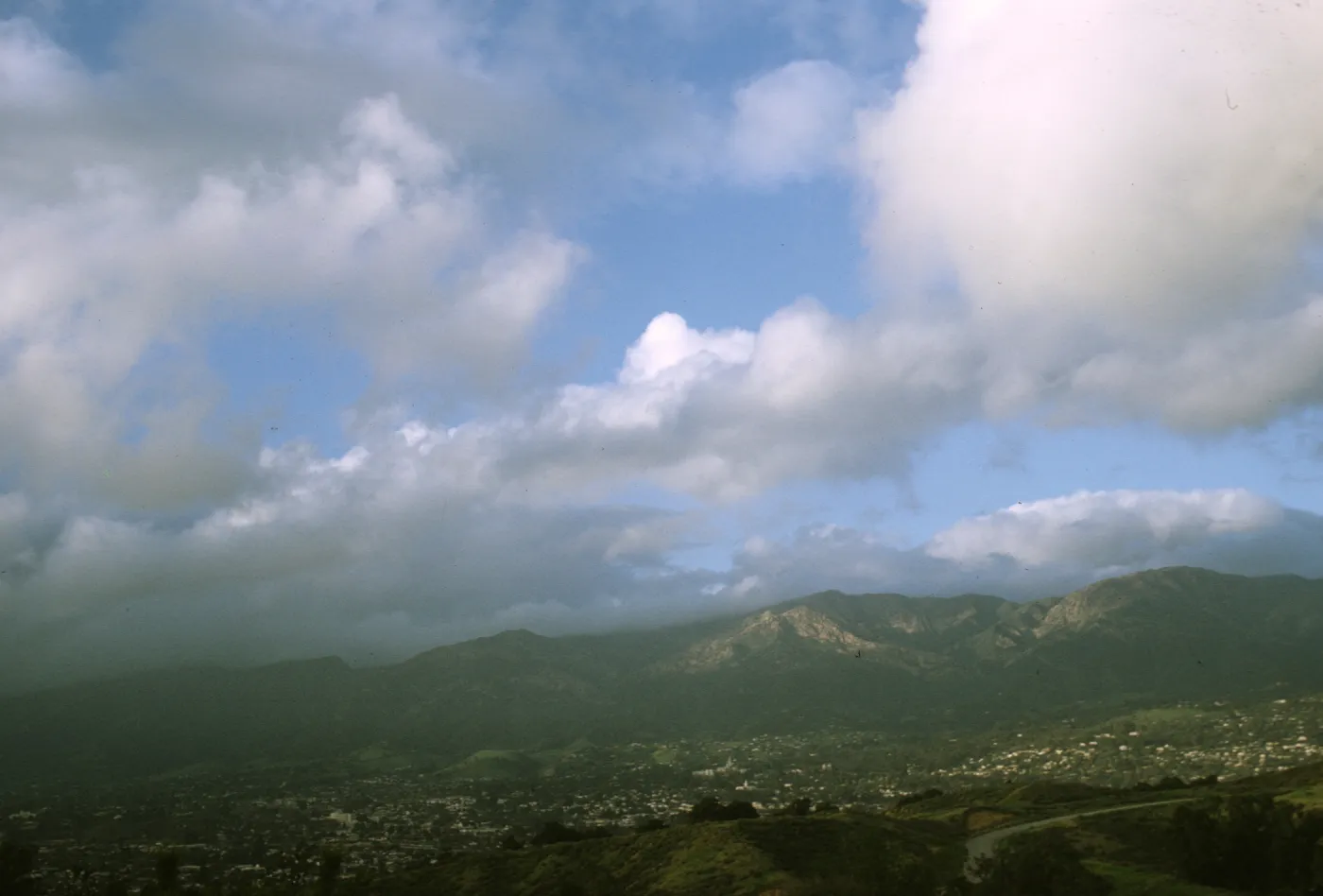 clouds above the Santa Ynez mountains, Santa Barbara