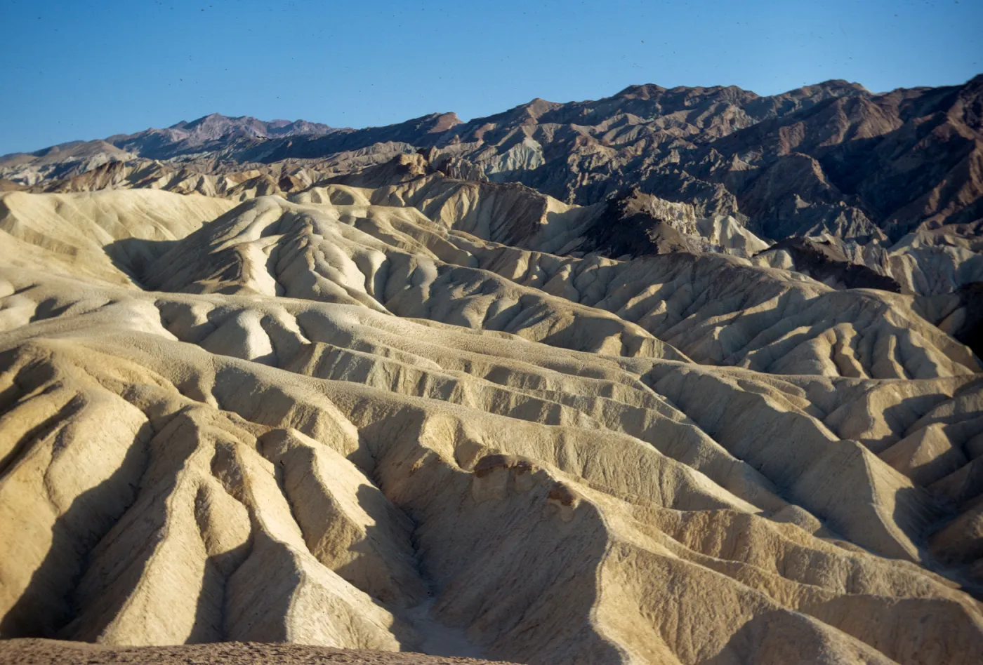 Zabriskie Point, Death Valley, folded sand hills