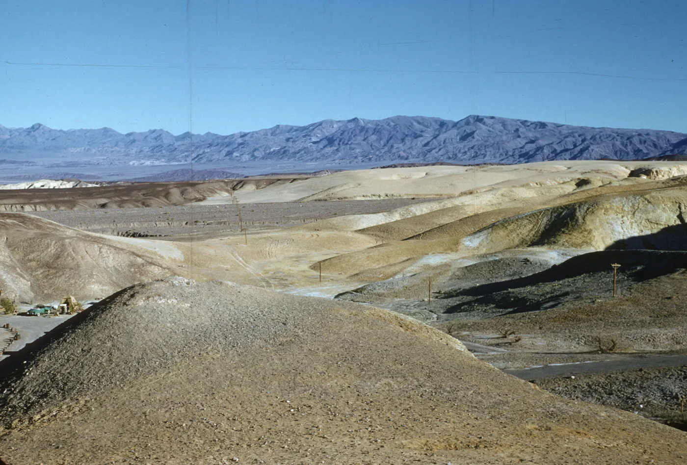 Funeral Mountains, from hill at Texas Spring, Death Valley