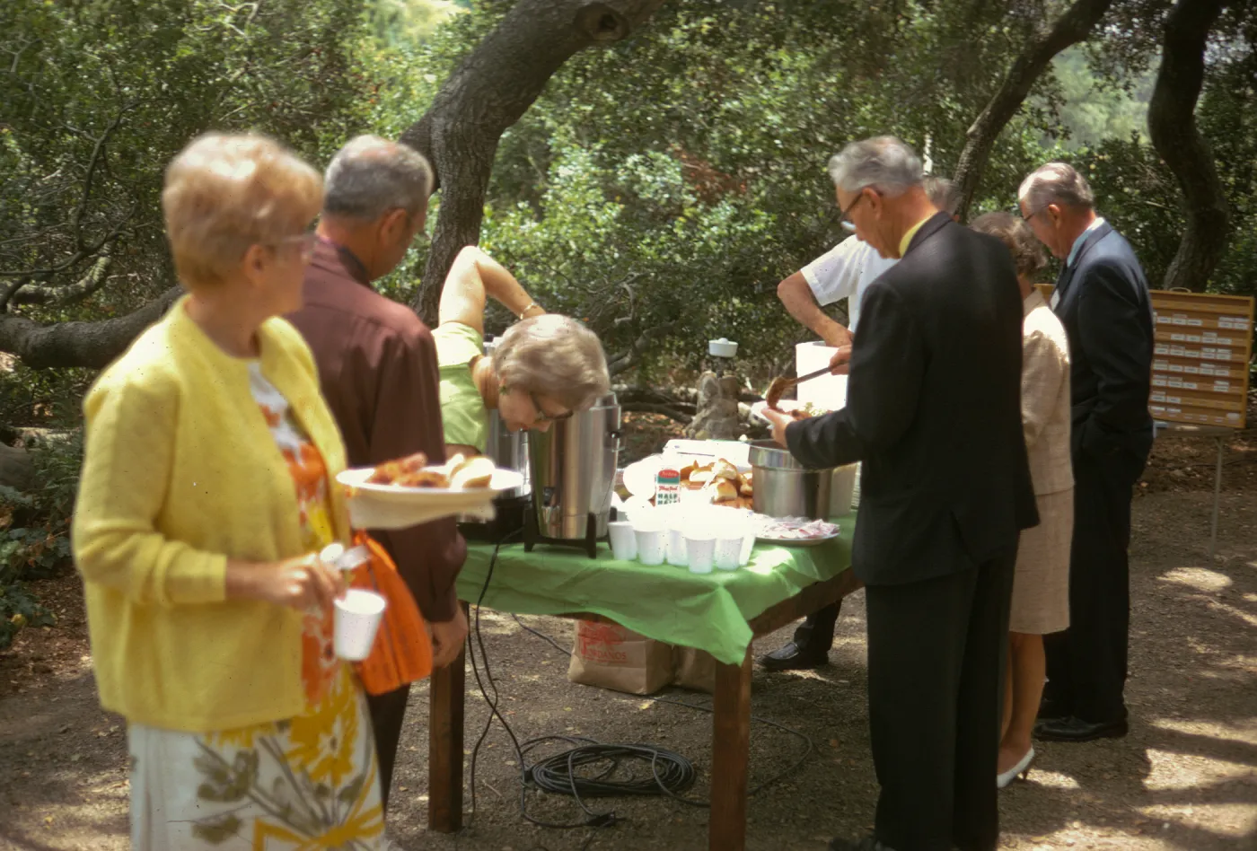 Men's Garden Club, luncheon under the oaks, 1969