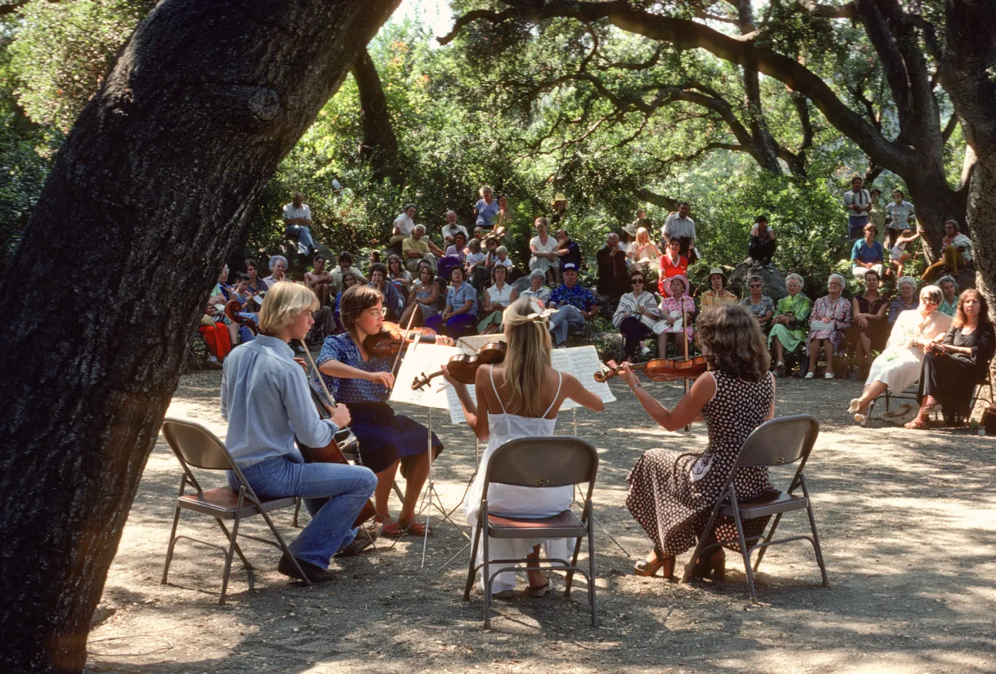 Music Academy of the West event, 1979, under the oaks