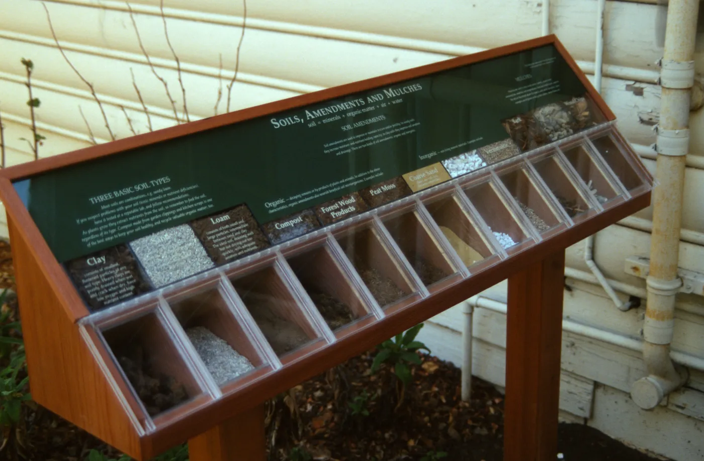 'Soils, Amendments and Mulches', at the Home Demonstration Garden