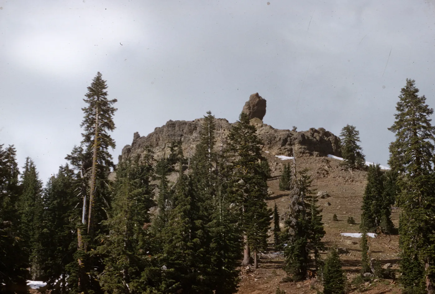 Lassen Rock on skyline, Lassen National Park