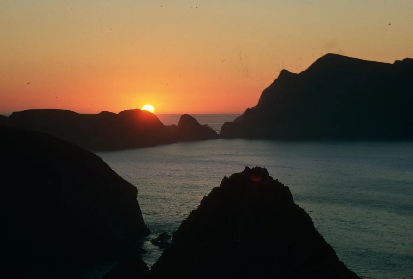 sunset, E. Anacapa Island