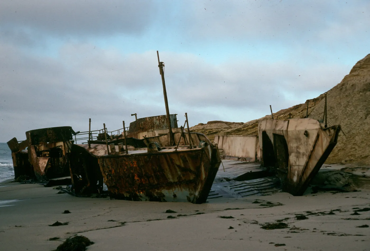 YFU-5 Shipwreck, No. Range Marker Poles, San Nicolas Island