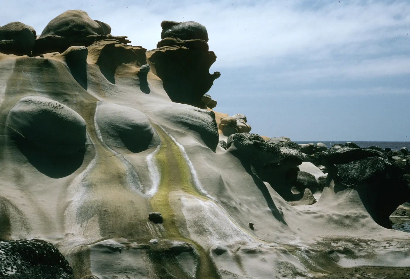 rock formations, SW coast by rock crusher, San Nicolas Island