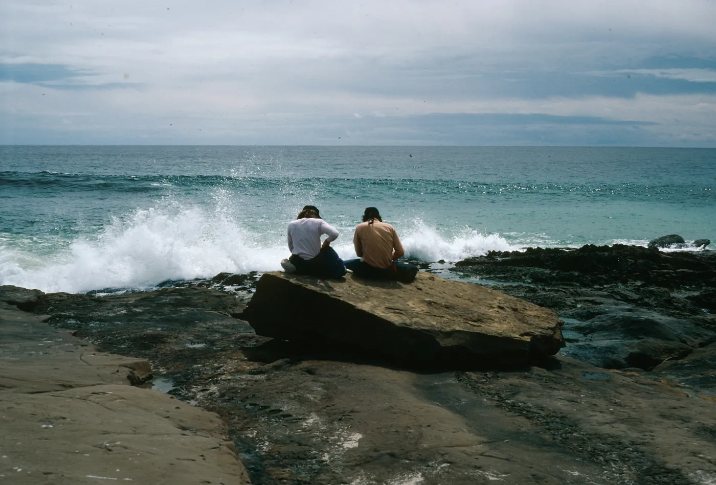 SLT(Steve Timbrook), CK(Caroline Kuizenga), So. of sandspit, San Nicolas Island