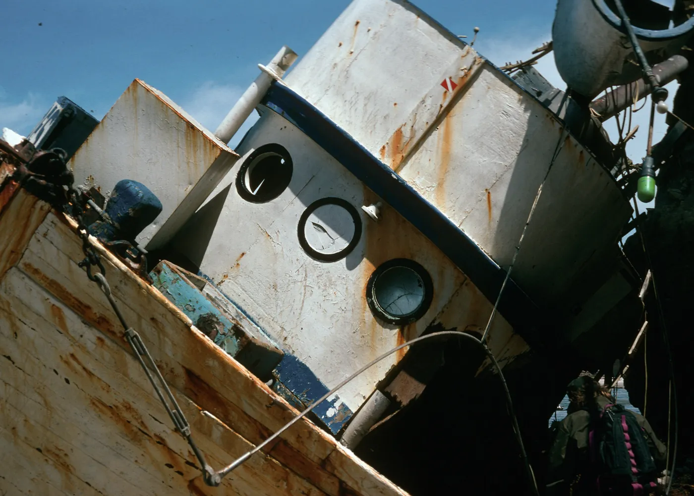 wreck of Pleides, below Orr's Camp, Santa Rosa Isl.